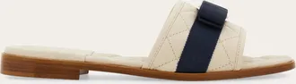 Ferragamo Women Vara bow quilted slide White Size 10.5