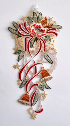 STICKEREIEN PLAUEN Fensterbild »Geschenkezopf«