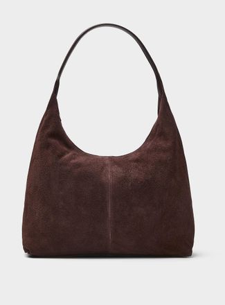 Simons Womens Minimalist suede hobo bag Exclusive collection from Italy