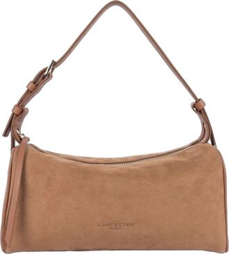 Lancaster Sac rectangle Zipp&eacute; M Su&egrave;de - Dames - Schoudertassen - Bruin - ONE Size - Su&egrave;de - Tassen
