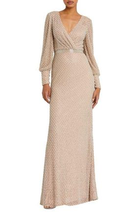 パーティードレス Mac Duggal Halter Polka Dot Ruffle Charmeuse Maxi Dress Mac Duggal + Halter Polka Dot Ruffle Charmeuse Maxi Dress
