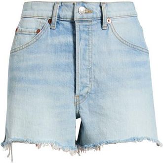 Re/Done 50s High Waist Denim Cutoff Shorts in Silver Springs at Nordstrom, Size 26