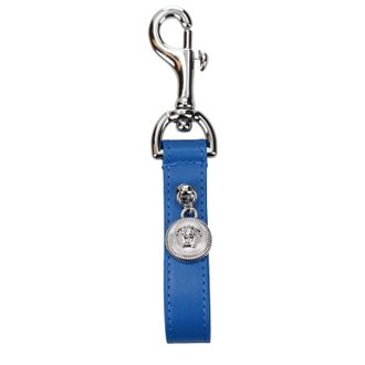 Versace Schl&uuml;sselanh&auml;nger Herren Leder Blau