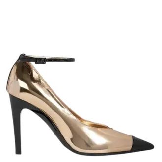 Jimmy Choo London Cierra 100 Mirrored Leather Pumps, Brand Size 35.5 ( US Size 5.5 )