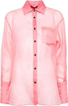 Kiki De Montparnasse Camicia in organza con dettaglio laser cut - Rosa