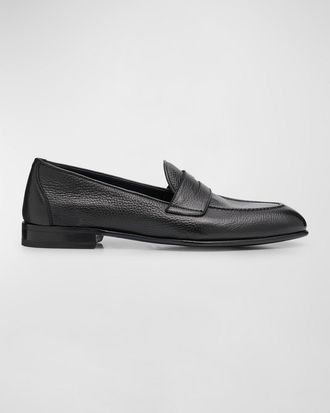Brioni Mens Appia Deerskin Penny Loafers