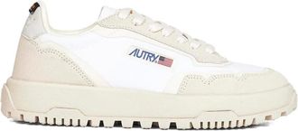 Autry lace-up logo sneakers - White