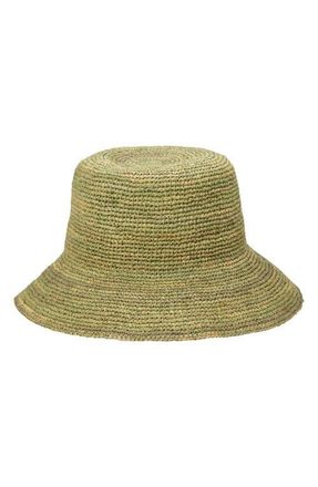 San Diego Hat Company Weekend Straw Bucket Hat in Green at Nordstrom