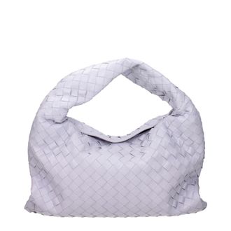 Bottega Veneta Damess Hop Schoudertas Paars/Oesterleer