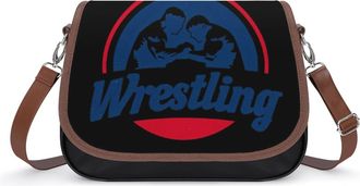 Generic Wrestling Womens Crossbody Bag Fashion Shoulder Handbags Message Tote Bag with Adjustable Strap