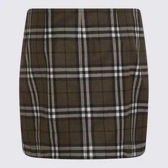 Burberry Womens Skirts Shrub-Yew Ip Check _wo Shrub/yew