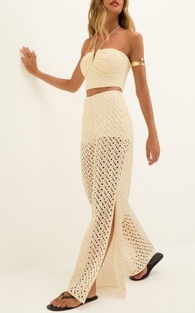Vix Venice Cotton Broderie Anglaise Cover-Up Pants in Beige Multi at Nordstrom, Size X-Large