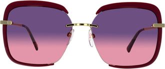 Web Eyewear Web WE0284 81Z Womens Sunglasses Purple Size 54