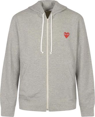 Comme Des Gar&ccedil;ons Sweatshirt Emblem - Heren - Vesten met rits - Grijs - XL - Hoodies & sweatvesten