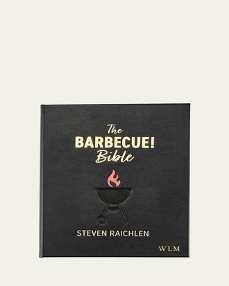 Graphic Image The Barbecue Bible Leather Bound Book by Steven Raichlen, Personalized