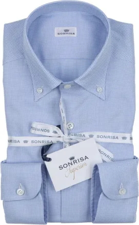 Sonrisa Light Blue Houndstooth Shirt