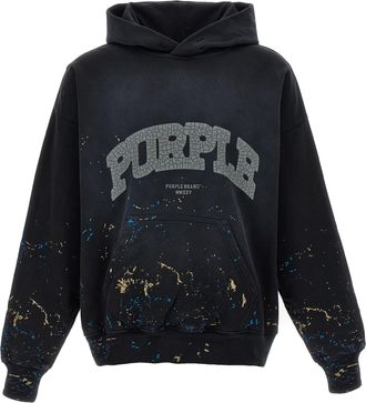 Purple Embroidery Hoodie
