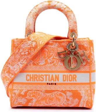 Dior Pre-owned Dior Medium Embroidered Canvas Toile De Jouy Lady D Lite Ladies FS5KPG2HQ4DK83V7