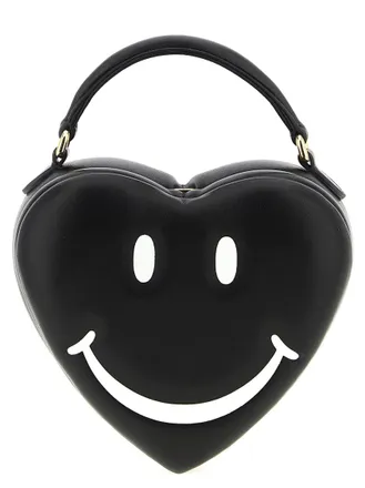Moschino Black Heart Love Me Crossbody Bag