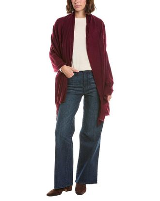 Amicale Cashmere Plain Weave Solid Cashmere Wrap