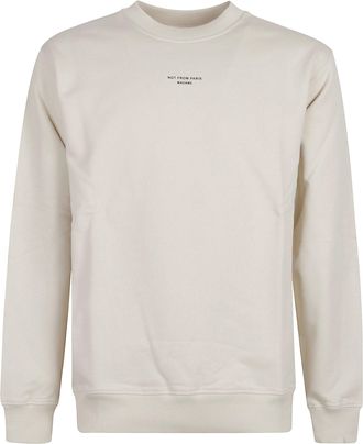 Dr&ocirc;le de Monsieur Minimalist Classic Slogan Cotton Sweatshirt