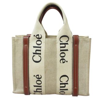 Chlo&eacute; Beige Canvas Handbag Tote Bag (Pre-Owned)
