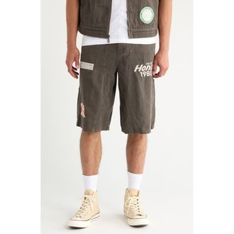 Honor The Gift Cotton Twill Carpenter Shorts in Black at Nordstrom Rack, Size 38