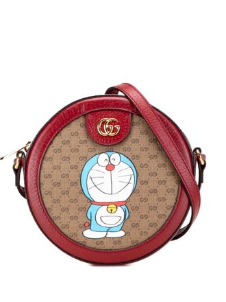 Gucci 2016-2025 Micro GG Supreme Doraemon Round crossbody bag - women - Fabric/Leather - One Size - Brown