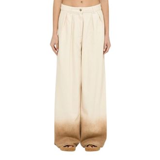 Alanui Wide Jeans, female, Beige, Size: W27 Wide Jeans
