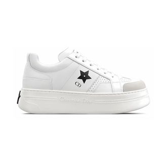 Dior Schoenen, Dames, Wit, 37 1/2 EU, Leer, Star Platform Sneakers Modern Ontwerp