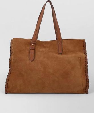 Anya Hindmarch tote bag suede finish metal ring