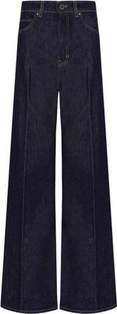 Max Mara Sportbroek - Dames - Loose Fit Jeans - Blauw - 2XS - Katoen - Jeans