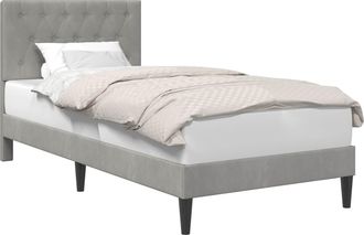 vidaXL Estructura De Cama Gris Claro 100 X 200 Cm Terciopelo Vidaxl