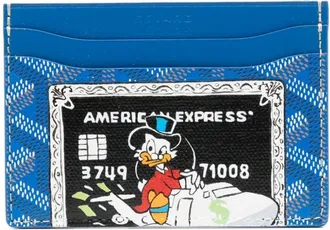 Goyard pre-owned Scrooge Mcduck-print Saint Sulpice card holder - unisex - Leather - One Size - Multicolour