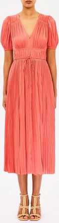 Ulla Johnson Audra Puff Sleeve Dress In Coral