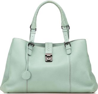 Bottega Veneta Pre-owned Womens Leather Top Handle Satchel - Turquoise - One Size
