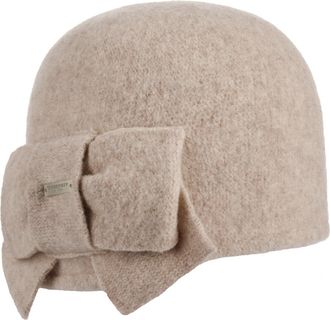 Seeberger Litika Womens Winter Walking Hat with Bow - Beige - One size