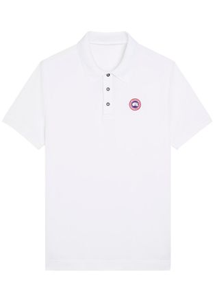 Canada Goose Beckley Logo Piqu&eacute; Cotton Polo Shirt - White - XL