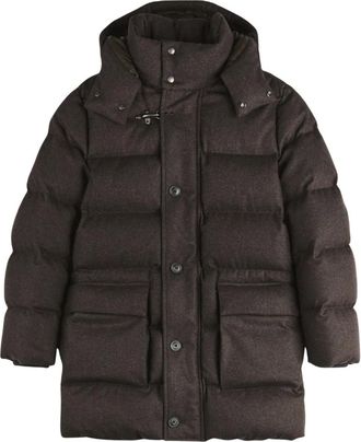 Fay Lungo Piuma Down Jacket - - Jackets - Uomo - Marrone - L