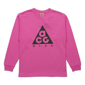 Nike As M Nrg ACG Ls Tee Black Logo Round Neck Long Sleeves Purple Red Purplered BQ7203-623