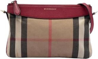 Burberry Pre-owned Canvas Crossbody Tas - Dames - Vintage Schoudertas - Bruin - ONE Size - Vintage