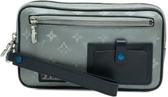 Louis Vuitton Pre-owned Satellite Alpha Clutch - Dames - Vintage Clutch - Grijs - ONE Size - Leer - Vintage