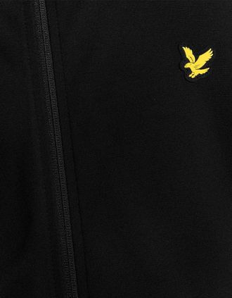 Lyle & Scott Lyle And Scott Mens Solid Patterned Hooded Ribbed Cuff Full Zipper Jacket - Black - Size: 2XL