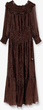 Self Portrait Vestito lungo in georgette con dettagli lurex - SELF PORTRAIT - gender_Woman