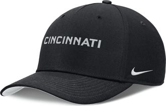 Nike Cincinnati Reds Rise Nike Mens Dri-FIT MLB Adjustable Hat in Black | NB460G9HRED-Z8T