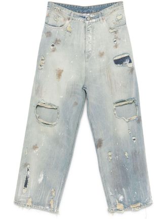 VETEMENTS Trashed jeans - Blauw