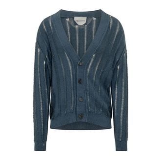 Amaranto Cardigans, male, Blue, Size: XL Buttoned Cardigan