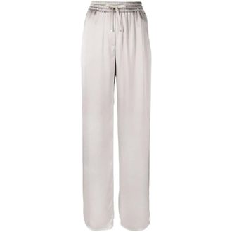 Herno Wide Trousers, female, Beige, 2XL, Chantilly Drawstring Trousers