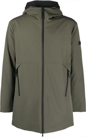 Peuterey logo-patch hooded coat - men - Polyamide/Polyester/Elastane/Polyester - XXXL - Green
