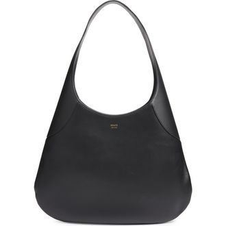 Khaite Large Joan Leather Hobo Bag in 200 Black at Nordstrom